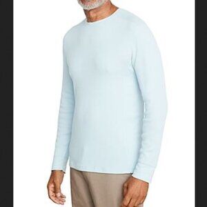 *NEW Vince Thermal Long Sleeve Crew Shirt Oxford Blue Size Large